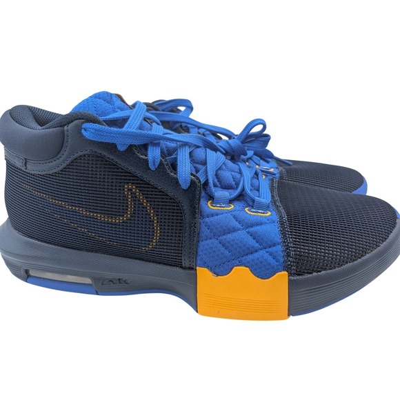 Nike Lebron Soldier XIII 11 Men's Basketball Shoes Navy Blue Orange Lion Logo